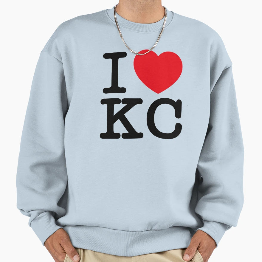 I Heart Kc Sweatshirt - Trendy Graphic Unisex - T-Shirt, Sweatshirt, Hoodie