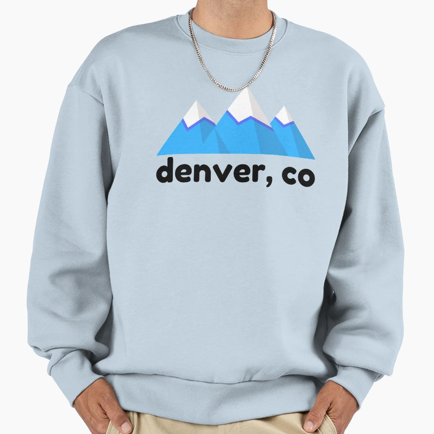 Denver Colorado Sweatshirt - Minimalist Print Men Women - T-Shirt, Sweatshirt, Hoodie