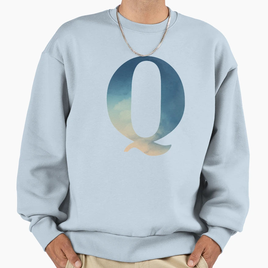 Letter Q Sweatshirt - Graphic Print for Adults - T-Shirt, Sweatshirt, Hoodie