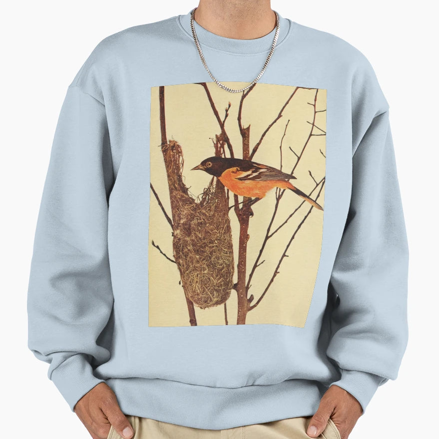 Baltimore Oriole Nest Sweatshirt - Aesthetic Graphic Men Women - T-Shirt, Sweatshirt, Hoodie