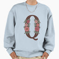 Floral Q Monogram Sweatshirt - Unique Graphic for Adults - T-Shirt, Sweatshirt, Hoodie