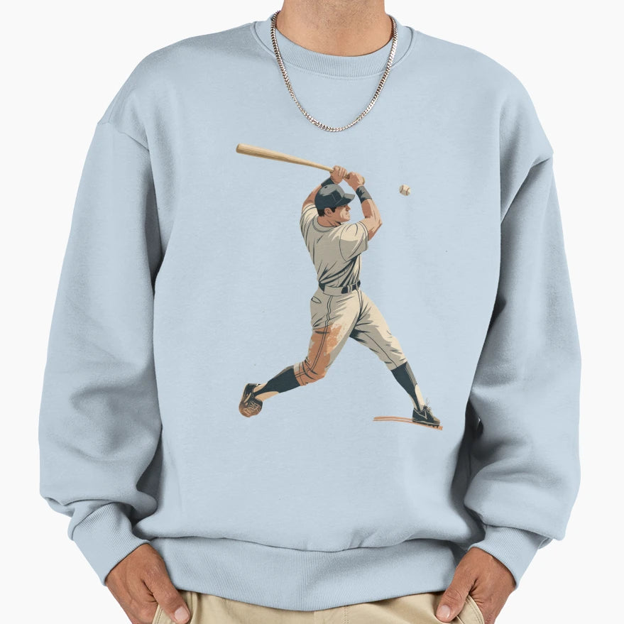 Baseball Slugger Swing Sweatshirt - Novelty Apparel for Adults - T-Shirt, Sweatshirt, Hoodie