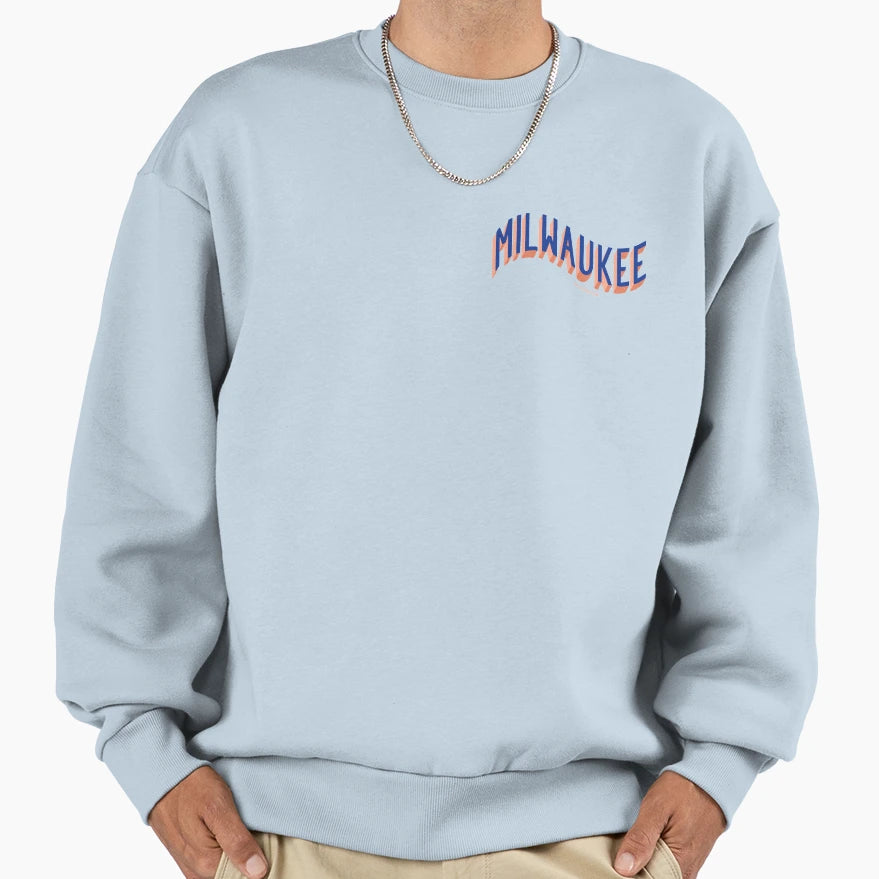 Milwaukee Lettering Sweatshirt - Custom Art Print for Adults - T-Shirt, Sweatshirt, Hoodie