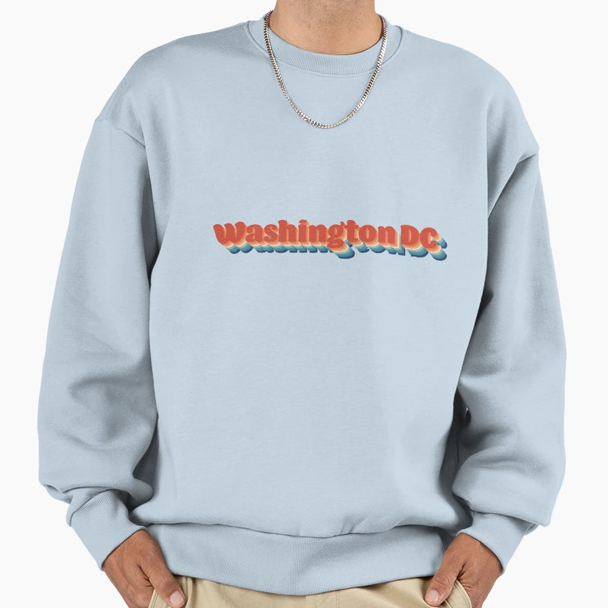 70S Washington Dc Sweatshirt - Graphic Print Men Women - T-Shirt, Sweatshirt, Hoodie