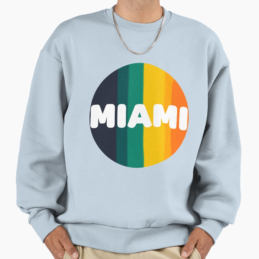 Miami Sweatshirt - Minimalist Print for Adults - T-Shirt, Sweatshirt, Hoodie