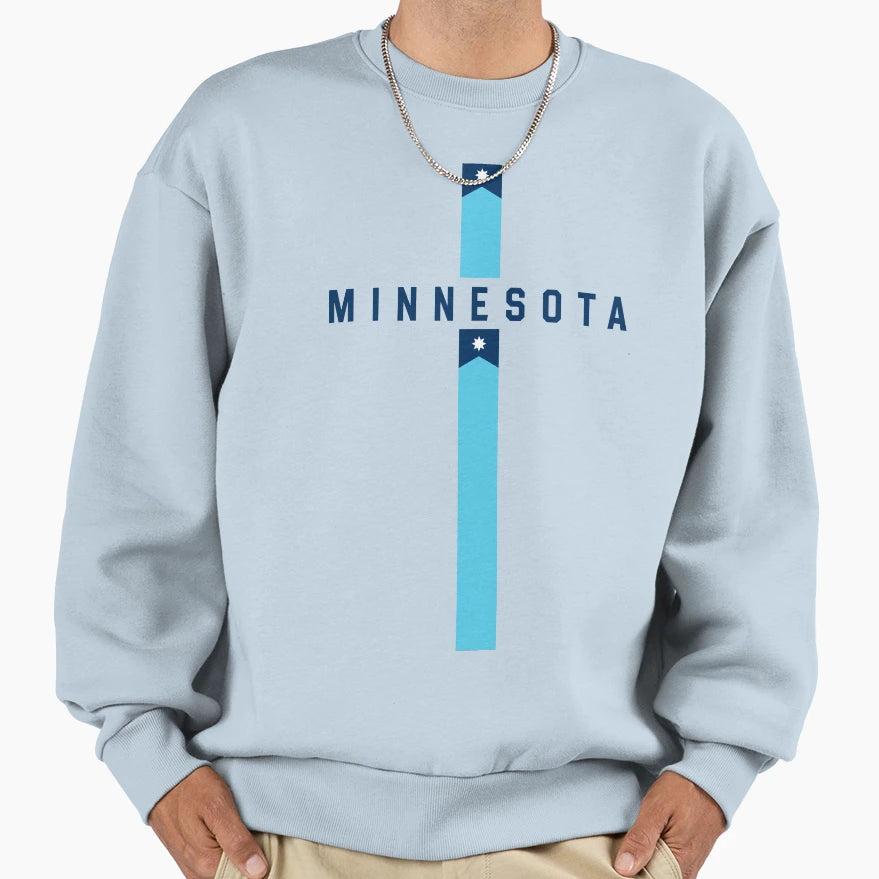 Minnesota State Pride Modern Sweatshirt - Minimalist Print for Adults - T-Shirt, Sweatshirt, Hoodie