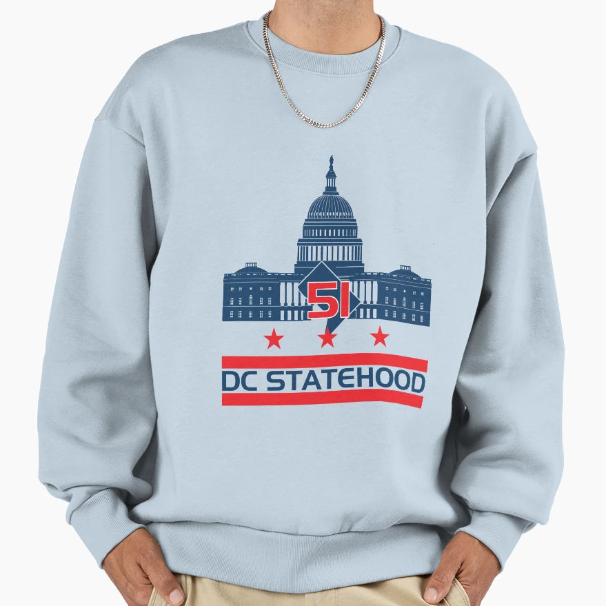 Dc 51St State Sweatshirt - Custom Art Print Unisex - T-Shirt, Sweatshirt, Hoodie