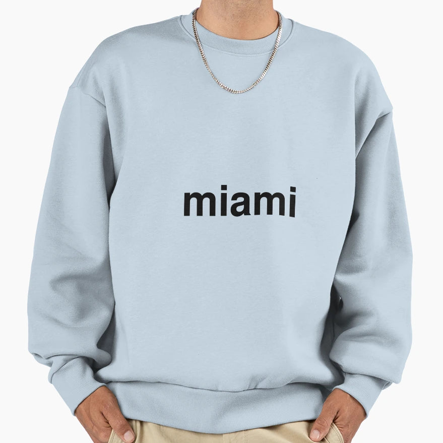 Miami Sweatshirt - Minimalist Print for Adults - T-Shirt, Sweatshirt, Hoodie