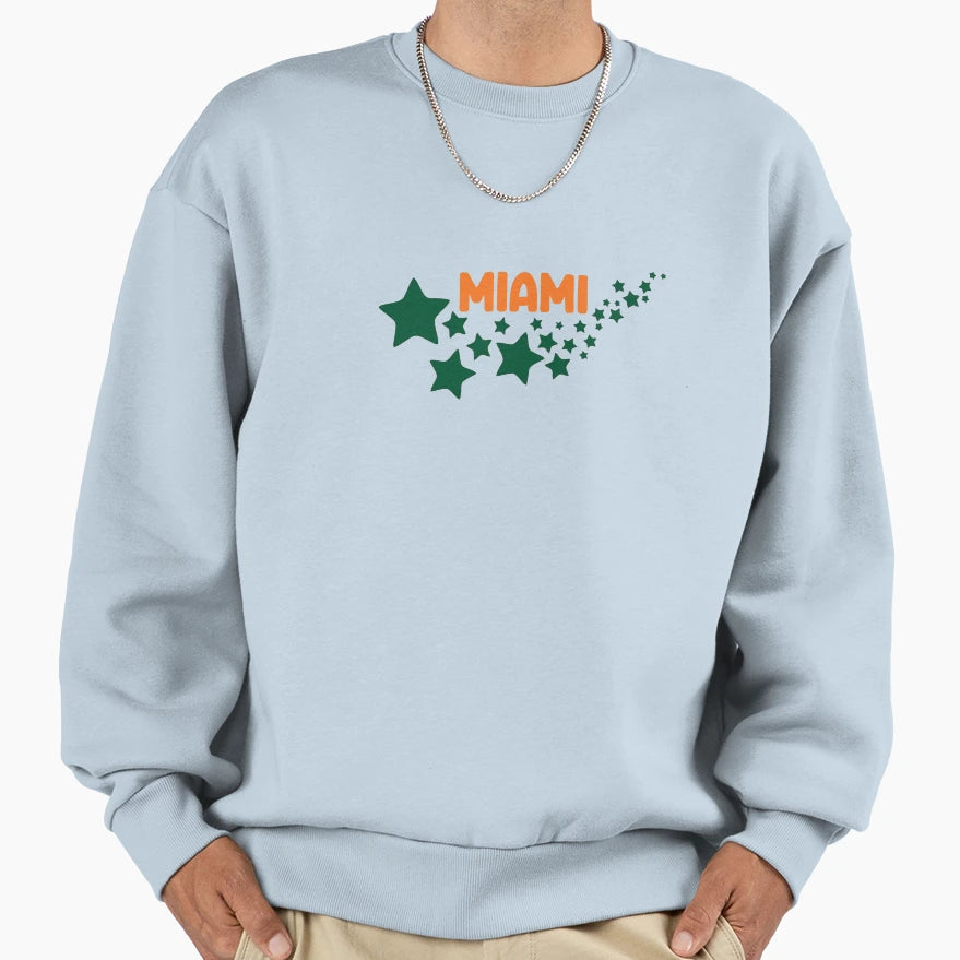 University Miami Sweatshirt - Aesthetic Graphic Men Women - T-Shirt, Sweatshirt, Hoodie