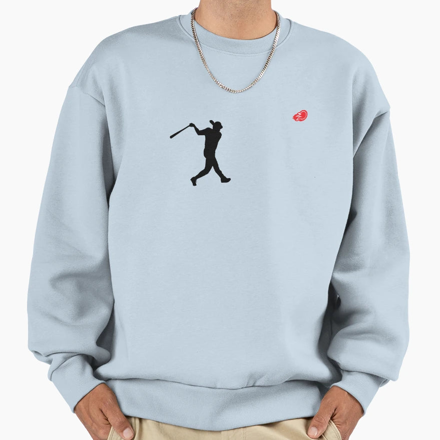 Baseball Softball Hitting Home Run Sweatshirt - Custom Art Print for Adults - T-Shirt, Sweatshirt, Hoodie
