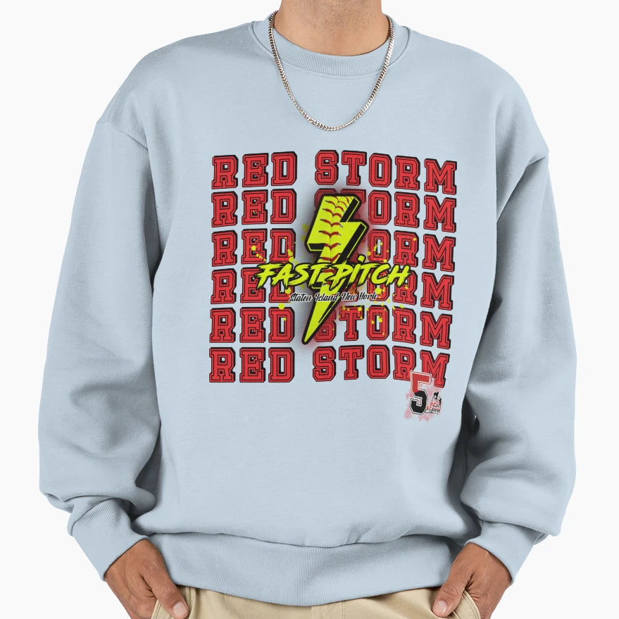 Red Storm Softball Sweatshirt - Casual Everyday Wear for Adults - T-Shirt, Sweatshirt, Hoodie