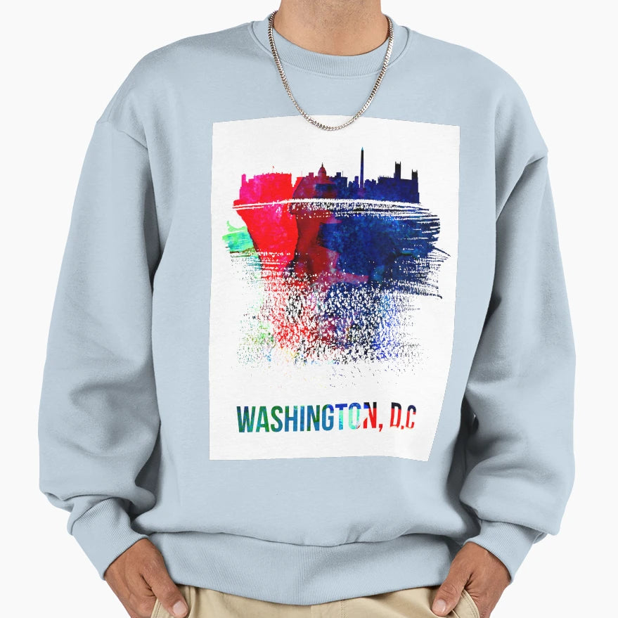 Washington D C City Skyline 2 Sweatshirt - Streetwear Style for Adults - T-Shirt, Sweatshirt, Hoodie