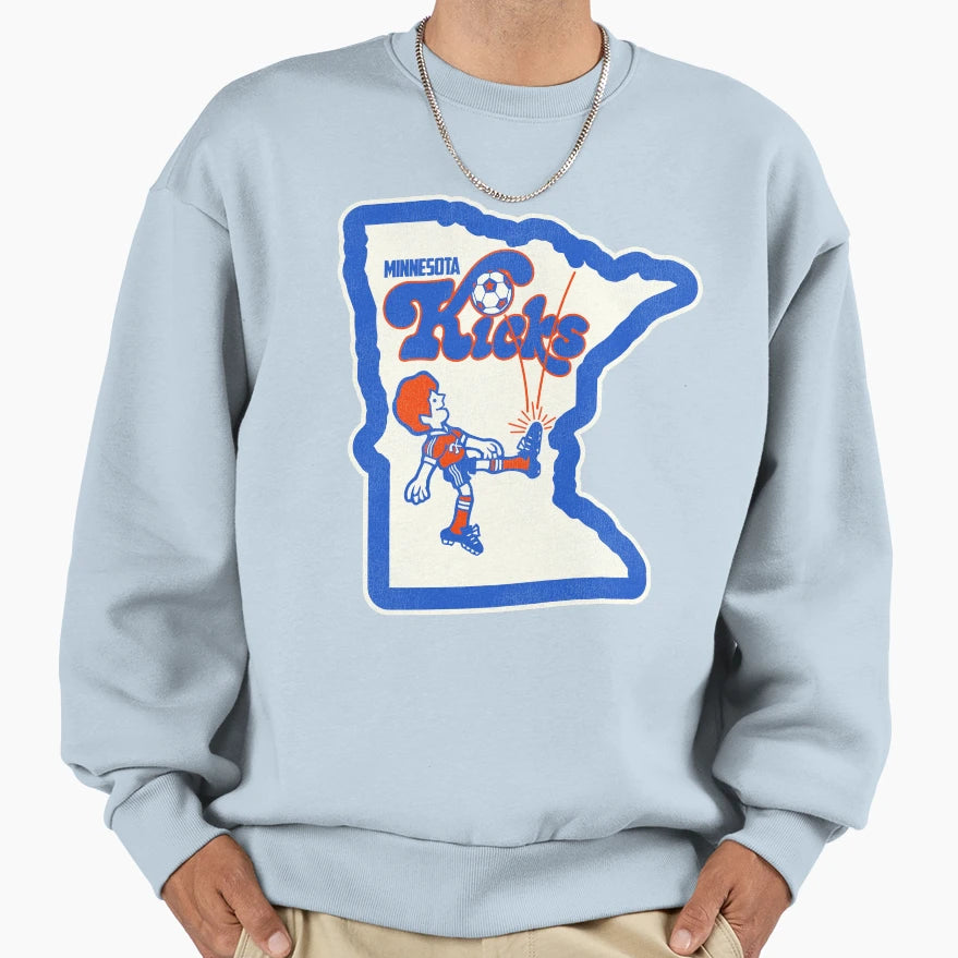Minnesota Kicks Sweatshirt - Fun Novelty Design for Adults - T-Shirt, Sweatshirt, Hoodie