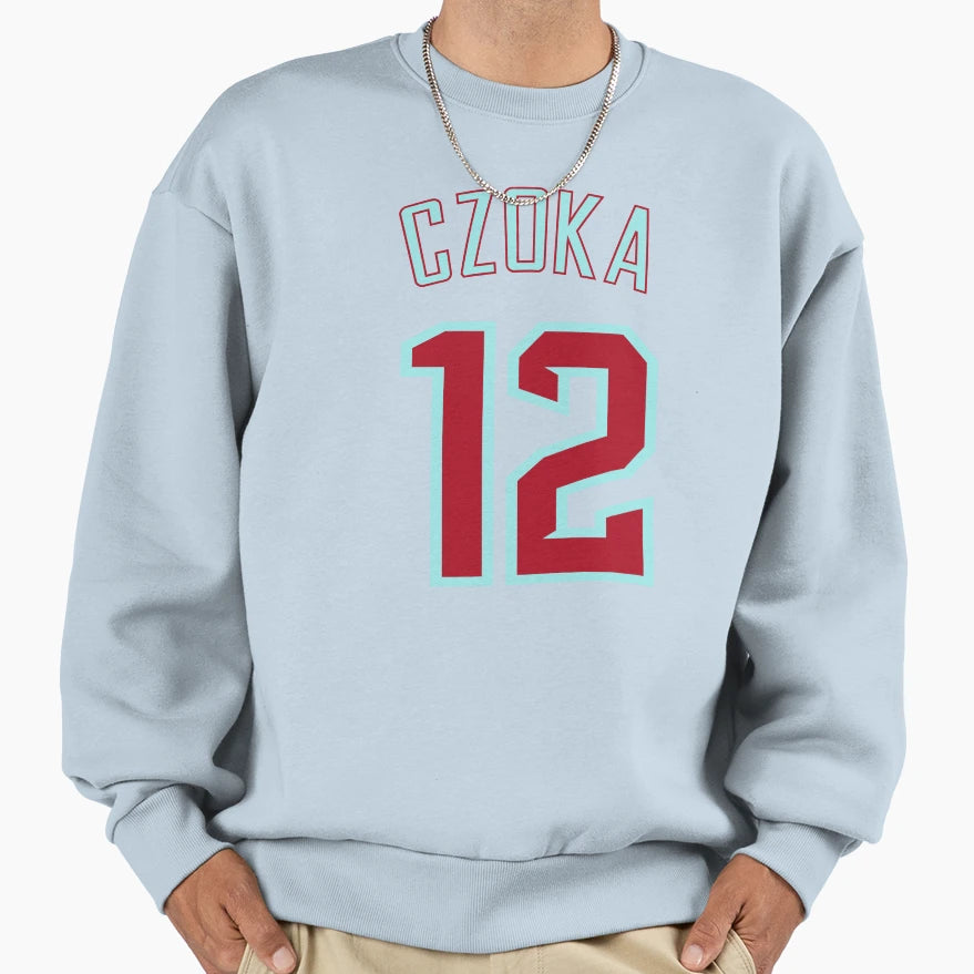 Baseball Czoka Number 12 Black Alt Sweatshirt - Minimalist Print Unisex - T-Shirt, Sweatshirt, Hoodie