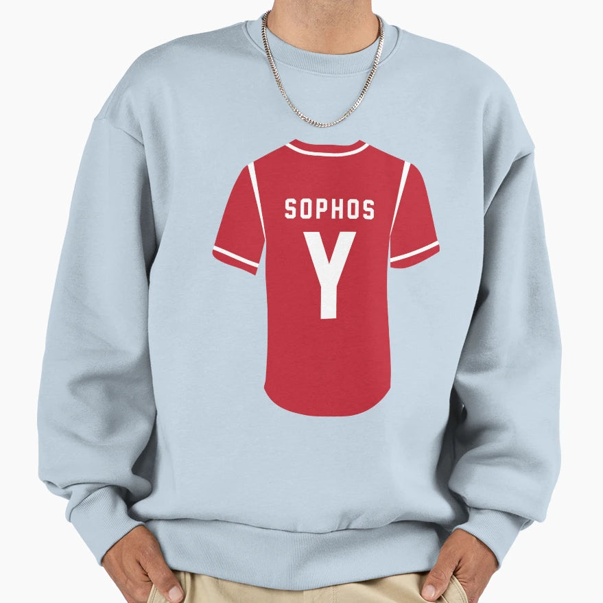 Sophos Red Jersey Y Sweatshirt - Fun Novelty Design for Adults - T-Shirt, Sweatshirt, Hoodie