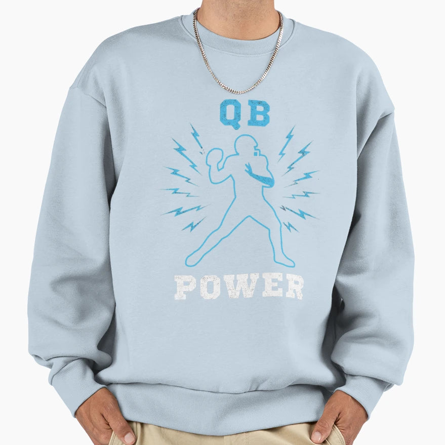 Quarterback Power Elite Qb Fan T-Shirt - Fun Novelty Design Men Women - T-Shirt, Sweatshirt, Hoodie