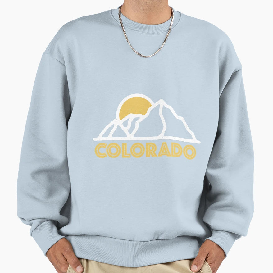 Colorado Mountains Hiking Nature Sweatshirt - Graphic Print Unisex - T-Shirt, Sweatshirt, Hoodie