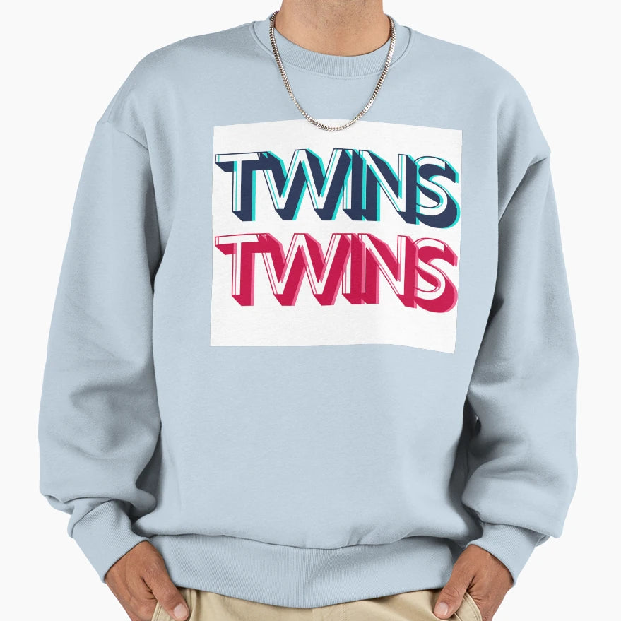 Twins Twins Blue And Red As Gift Twin Sweatshirt - Trendy Graphic Unisex - T-Shirt, Sweatshirt, Hoodie