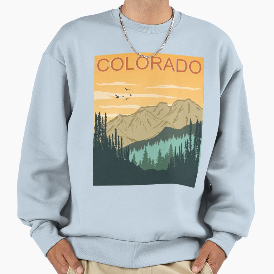 Mountains Colorado Sweatshirt - Custom Art Print Men Women - T-Shirt, Sweatshirt, Hoodie