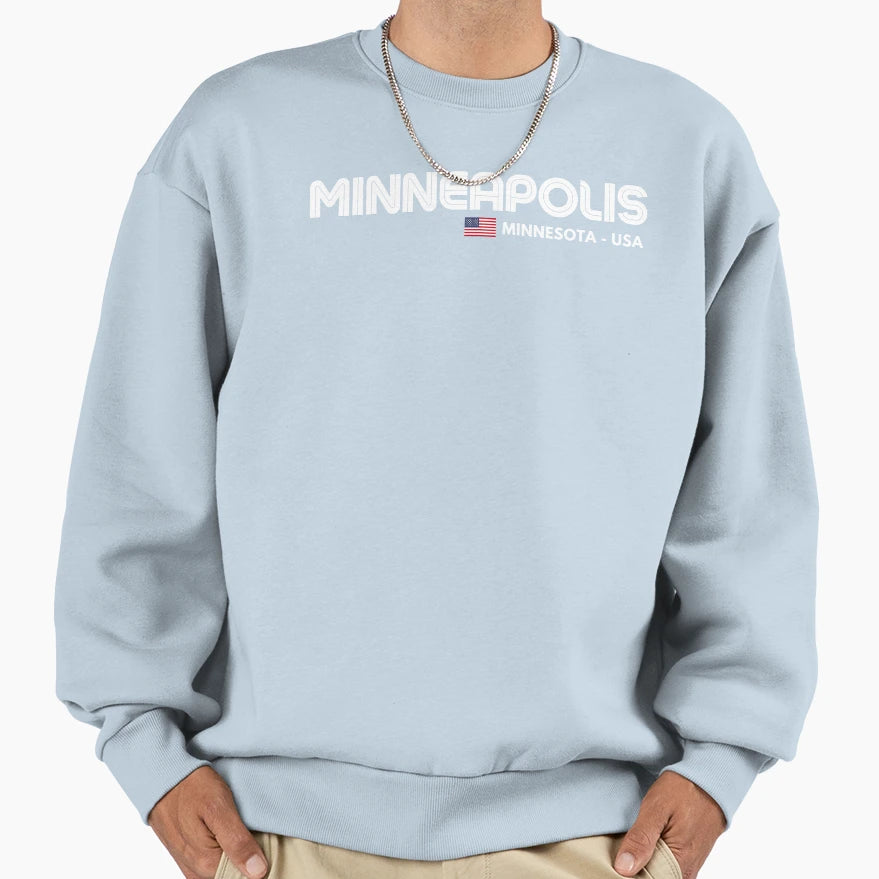 Minneapolis Minnesota Usa Sweatshirt - Graphic Print Unisex - T-Shirt, Sweatshirt, Hoodie