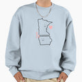 Minnesota Iowa Love Sweatshirt - Streetwear Style for Adults - T-Shirt, Sweatshirt, Hoodie