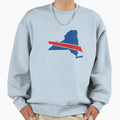 New York State Outline Buffalo Sweatshirt - Casual Everyday Wear Unisex - T-Shirt, Sweatshirt, Hoodie
