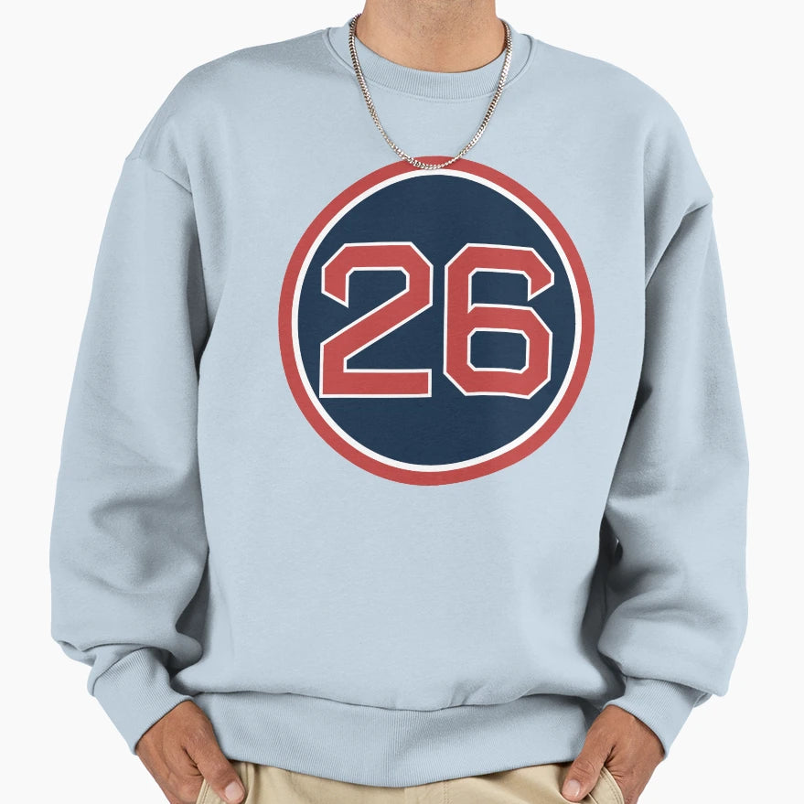 Wade Boggs 26 Jersey Number Sweatshirt - Novelty Apparel for Adults - T-Shirt, Sweatshirt, Hoodie