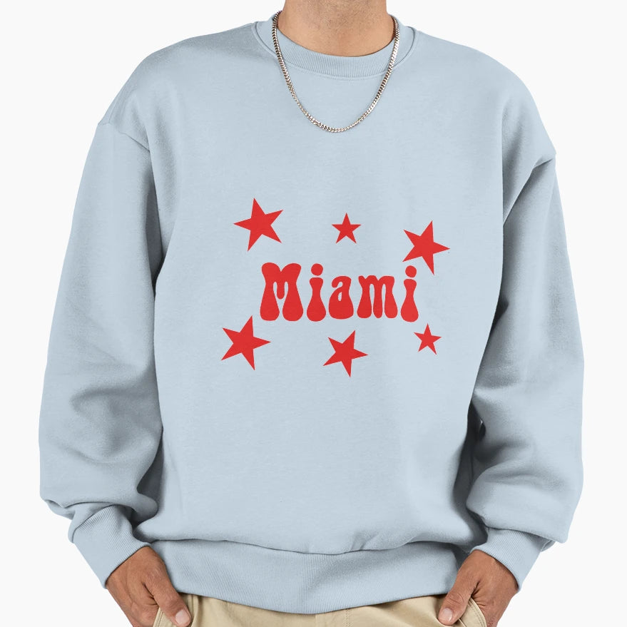 Miami Stars Sweatshirt - Aesthetic Graphic Men Women - T-Shirt, Sweatshirt, Hoodie