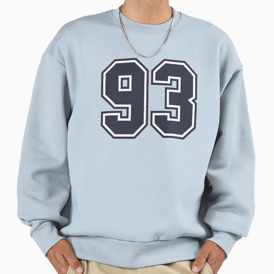 93 Sports Number Ninety Three Sweatshirt - Novelty Apparel Men Women - T-Shirt, Sweatshirt, Hoodie