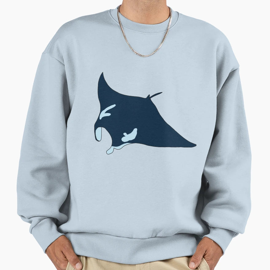 Manta Ray Sweatshirt - Trendy Graphic Unisex - T-Shirt, Sweatshirt, Hoodie