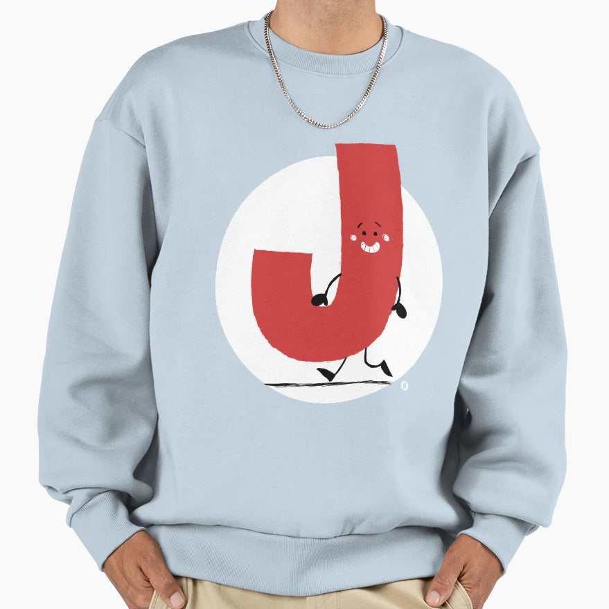 Letter J Alphabet Name Begins J Sweatshirt - Aesthetic Graphic for Adults - T-Shirt, Sweatshirt, Hoodie