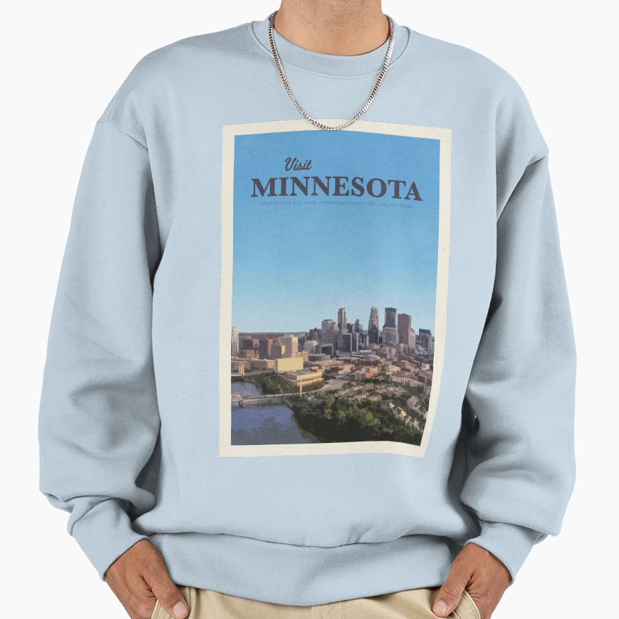 Visit Minnesota Sweatshirt - Streetwear Style for Adults - T-Shirt, Sweatshirt, Hoodie