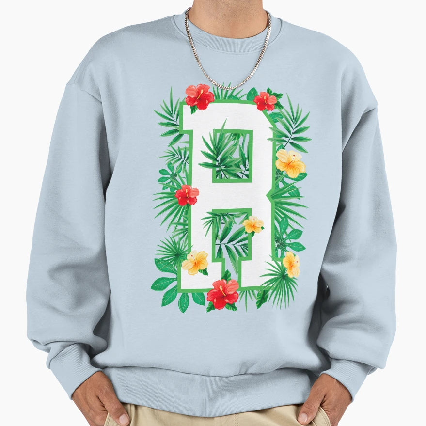 Capital Letter R Alphabet Monogram Sweatshirt - Unique Graphic Unisex - T-Shirt, Sweatshirt, Hoodie