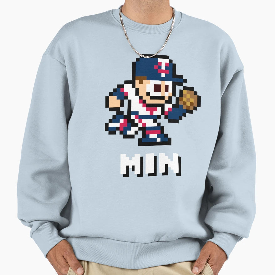 Minnesota 8 Bit Player Initials Sweatshirt - Trendy Graphic Men Women - T-Shirt, Sweatshirt, Hoodie