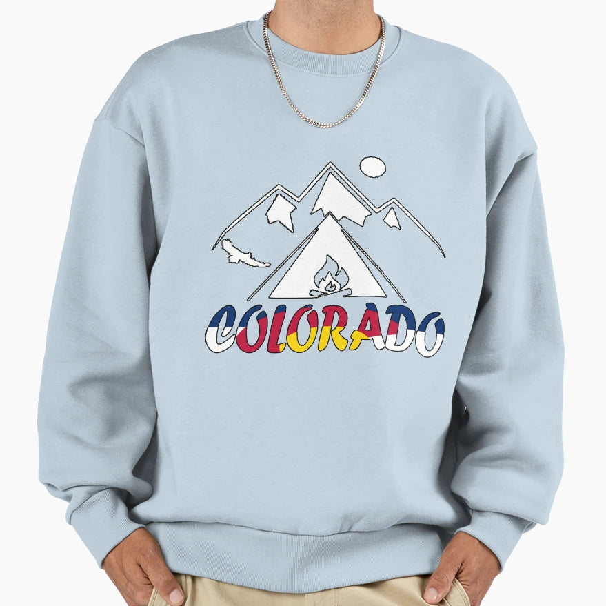 Colorado Mountains Sweatshirt - Graphic Print Unisex - T-Shirt, Sweatshirt, Hoodie