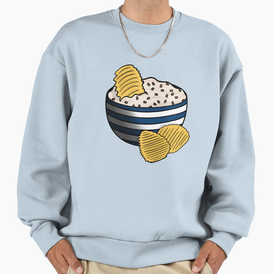 Ruffly Potato Chips Onion Dip Sweatshirt - Fun Novelty Design Unisex - T-Shirt, Sweatshirt, Hoodie