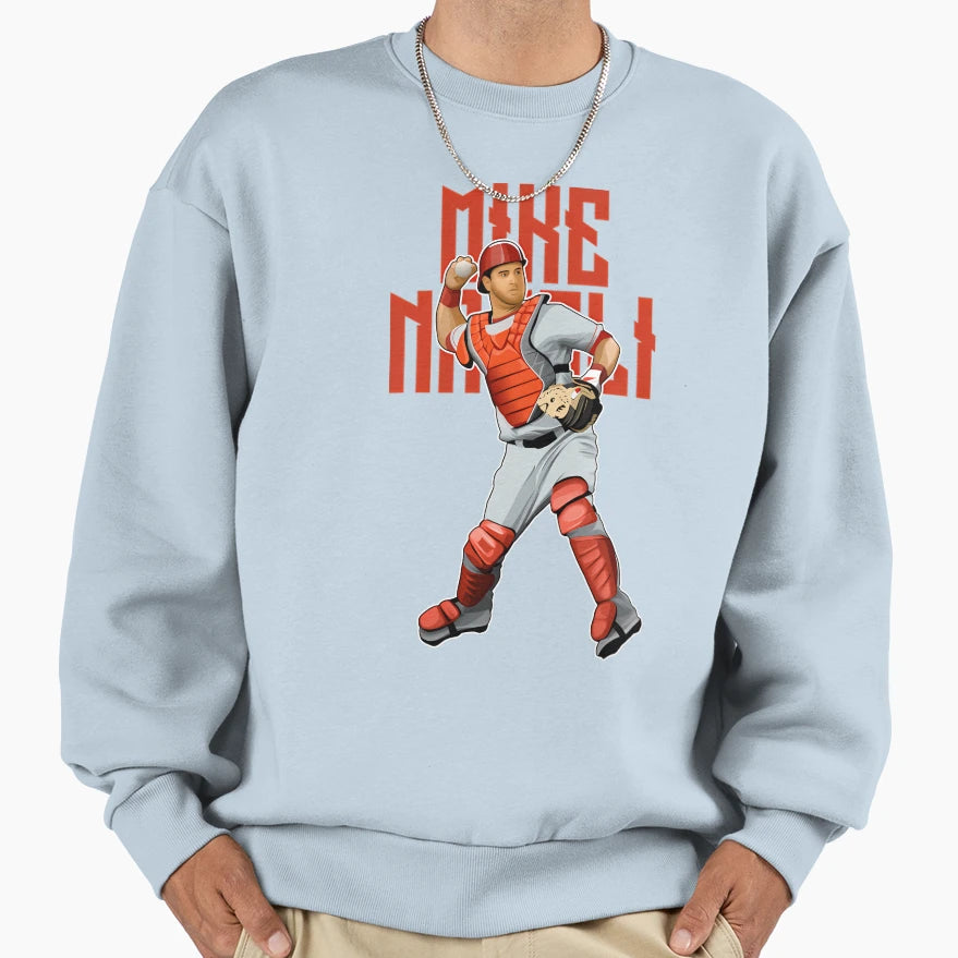 Mike Napoli Throw Pitch 4 Bold Sweatshirt - Trendy Graphic Unisex - T-Shirt, Sweatshirt, Hoodie
