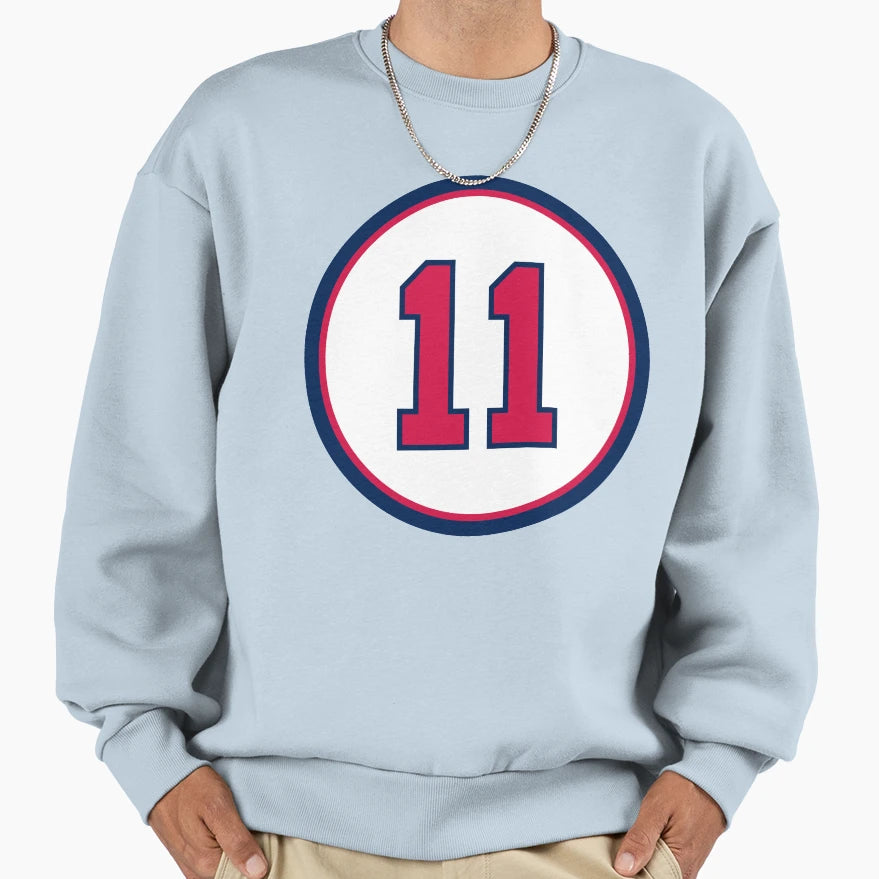 Ender Inciarte 11 Jersey Number Sweatshirt - Aesthetic Graphic Men Women - T-Shirt, Sweatshirt, Hoodie