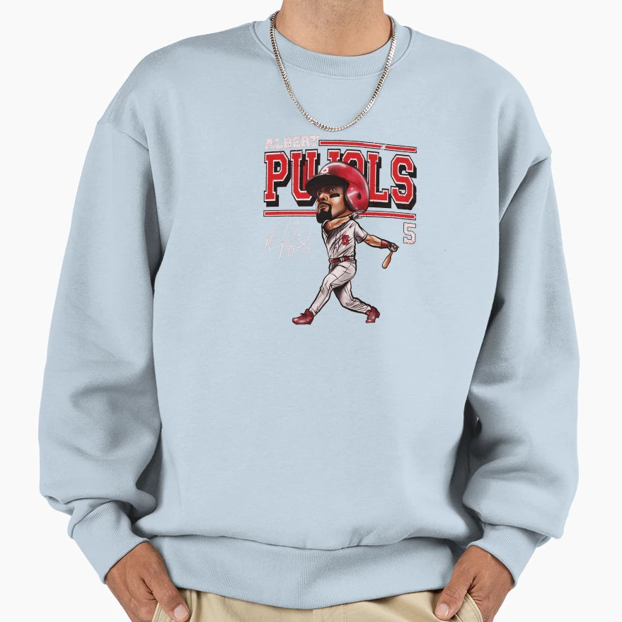 Albert Pujols St Louis Cartoon Sweatshirt - Novelty Apparel Unisex - T-Shirt, Sweatshirt, Hoodie