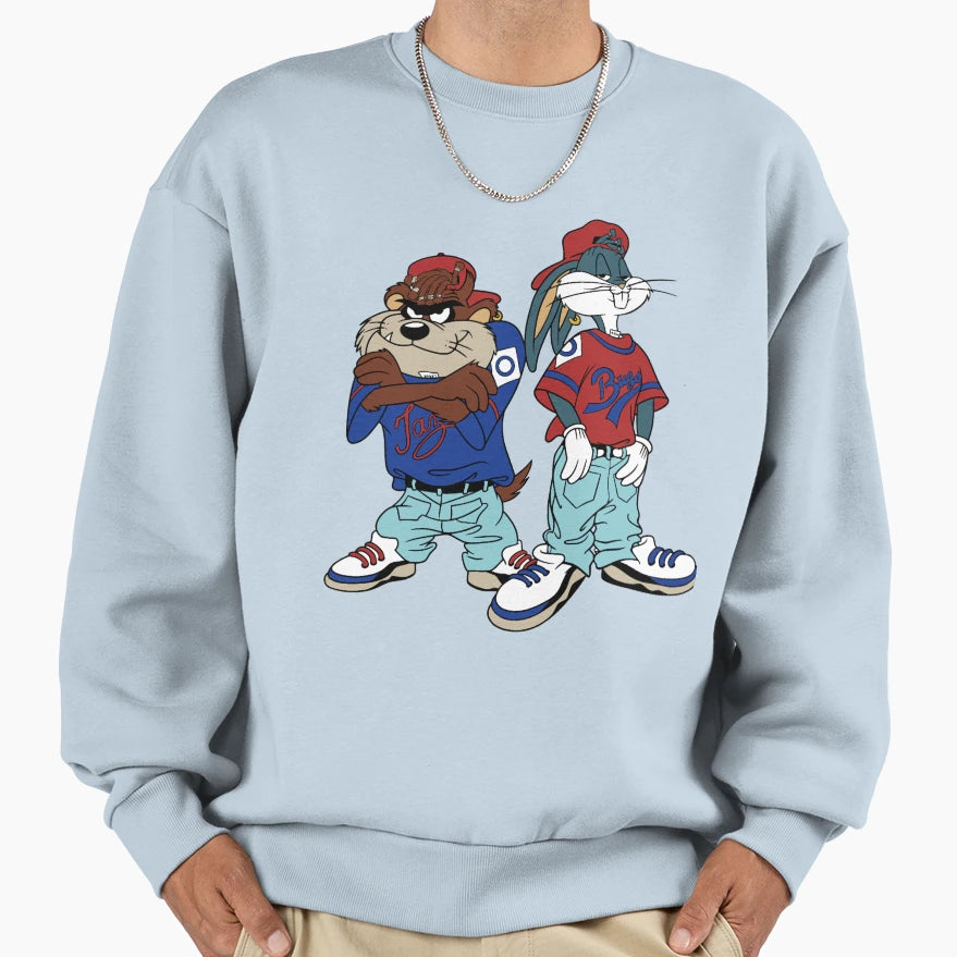 Taz Bugs Og Active Sweatshirt - Aesthetic Graphic Unisex - T-Shirt, Sweatshirt, Hoodie
