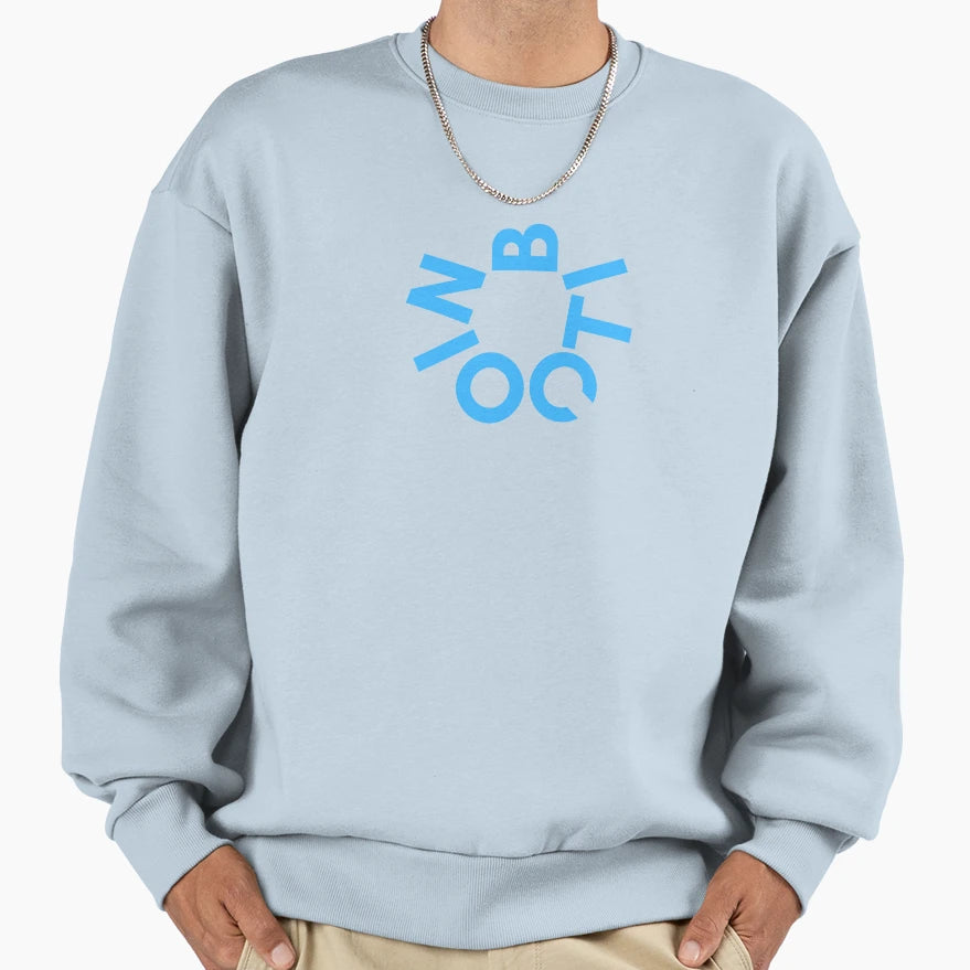 Bitcoin Logo Blue Sweatshirt - Unique Graphic Unisex - T-Shirt, Sweatshirt, Hoodie