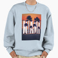 Miami Sunset Charming Sweatshirt - Minimalist Print for Adults - T-Shirt, Sweatshirt, Hoodie