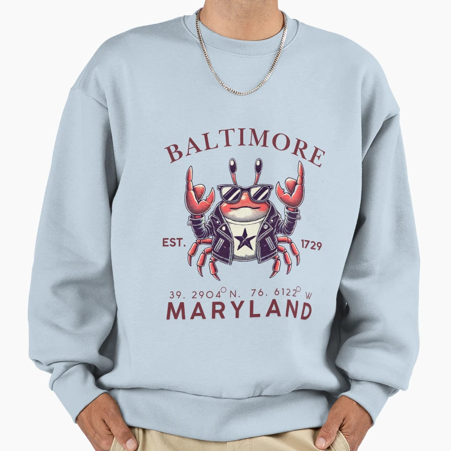 Baltimore Sweatshirt - Aesthetic Graphic Unisex - T-Shirt, Sweatshirt, Hoodie