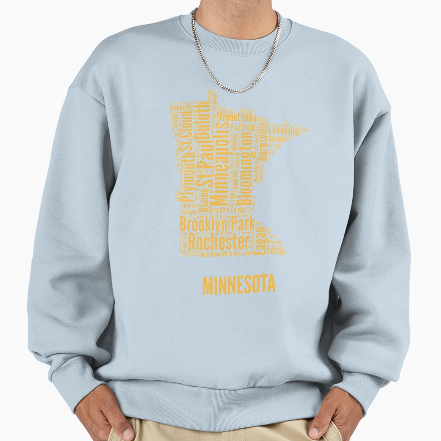 Minnesota University Colors Sweatshirt - Minimalist Print Men Women - T-Shirt, Sweatshirt, Hoodie