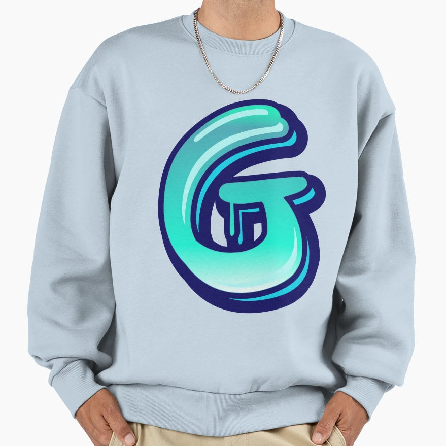 Alphabet G Graffiti Letters Letter Sweatshirt - Trendy Graphic for Adults - T-Shirt, Sweatshirt, Hoodie