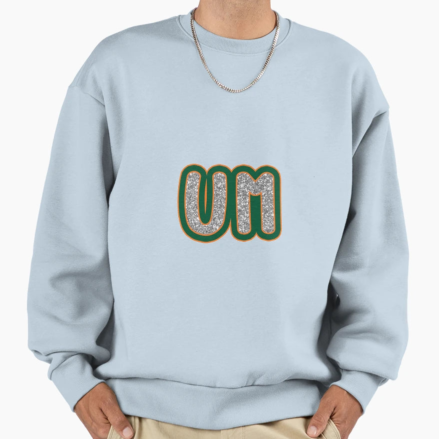 University Miami Glitter Sweatshirt - Minimalist Print Unisex - T-Shirt, Sweatshirt, Hoodie