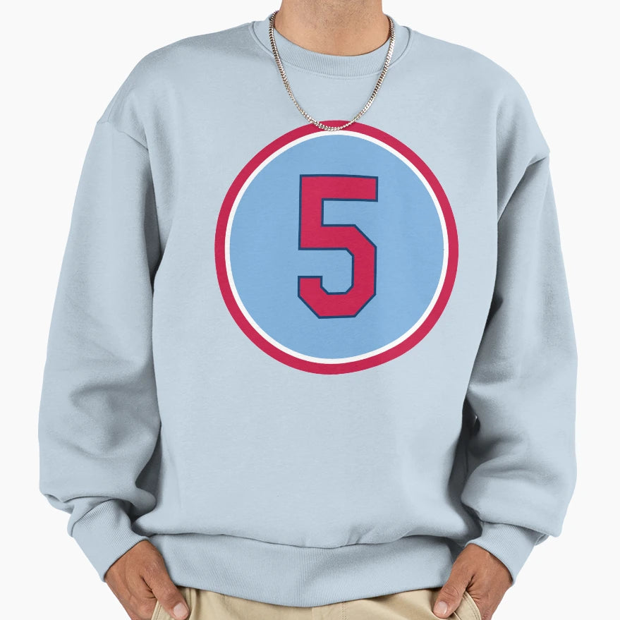 Albert Pujols 5 Jersey Number Sweatshirt - Fun Novelty Design Unisex - T-Shirt, Sweatshirt, Hoodie