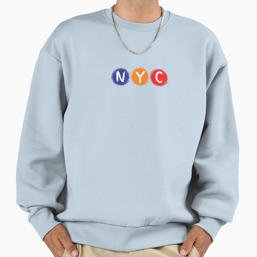 Nyc Subway Sign Sweatshirt - Custom Art Print Unisex - T-Shirt, Sweatshirt, Hoodie