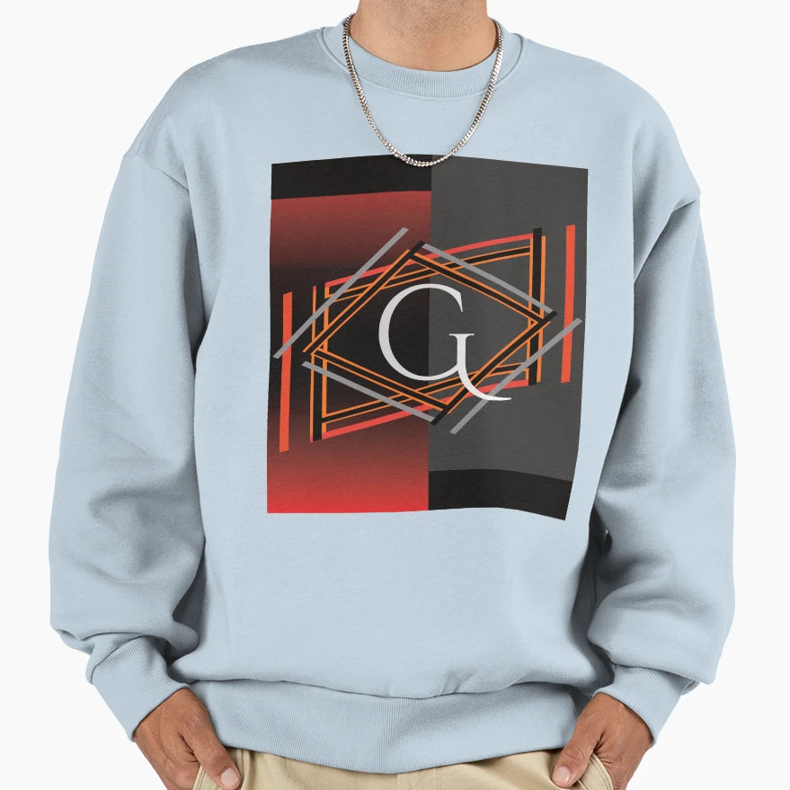 Initial Art G Sweatshirt - Minimalist Print for Adults - T-Shirt, Sweatshirt, Hoodie