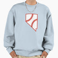 Nevada State Outline Baseball Stitch Sweatshirt - Graphic Print Men Women - T-Shirt, Sweatshirt, Hoodie